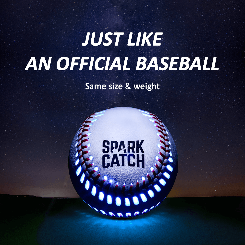 Spark Catch Light Up Baseball (Ice Blue) - Best Baseball Gift